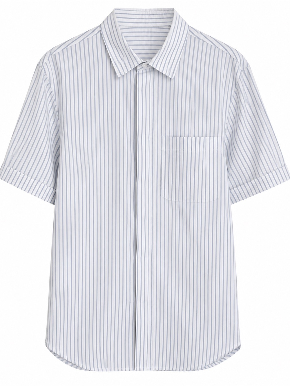OAK + FORT Blue & White Striped Cotton Shirt Dress NWT Size Large